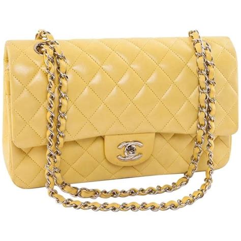 chanel flap bag yellow